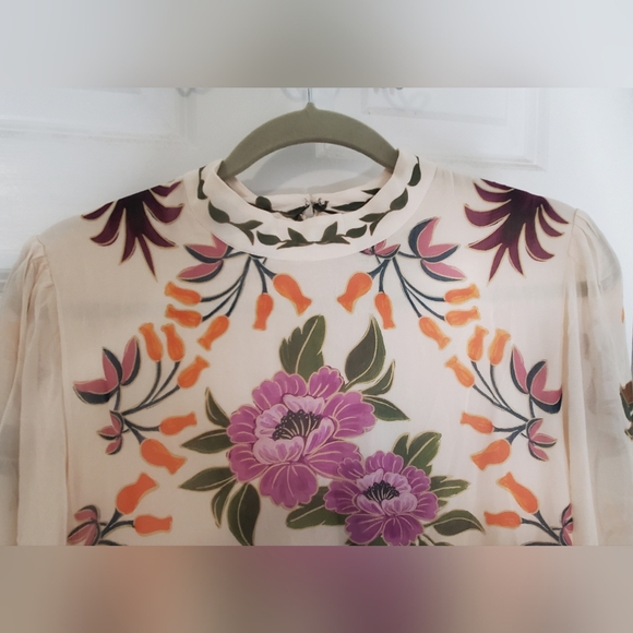 XL NWT FARM Rio Winter Garden Maxi Dress, Cream - Picture 10 of 15